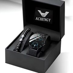 Hot-selling foreign trade men's watch, fashionable business style, waterproof and versatile quartz watch, wholesale and dropshipping live stream supply source