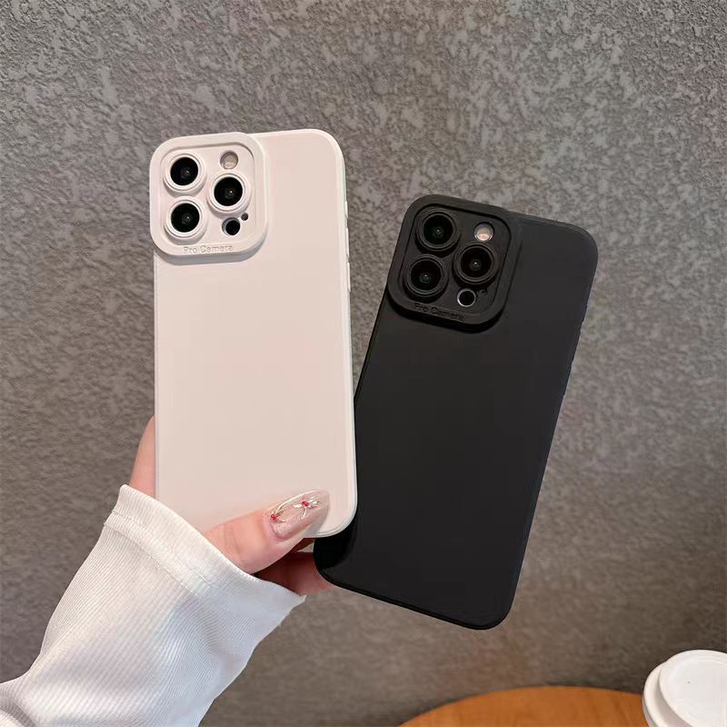 Advanced solid color for Apple 13promax mobile phone case pupil eye fine hole 13 14 15 simple 16 series 11XR