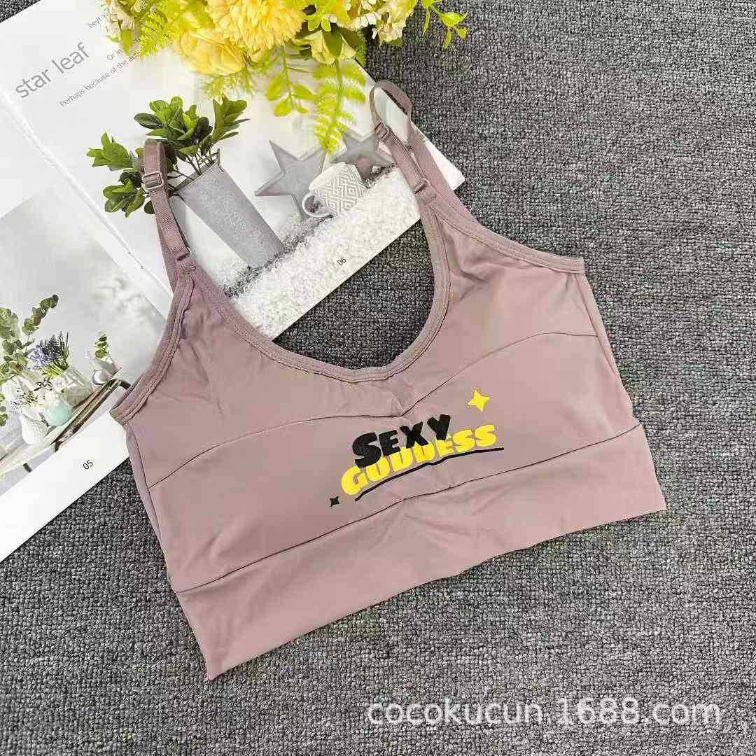 1123# inventario de bajo precio ropa interior damas cabina anti-caída sin costura de alta elasticidad yoga sujetador deportivo