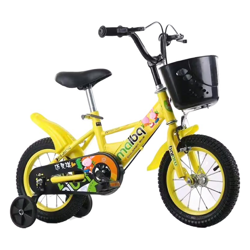 Bicicleta infantil de acero al carbono para niños 12-18 pulgadas jardín de infantes medio y grande niños y niñas bebé estudiante bicicleta