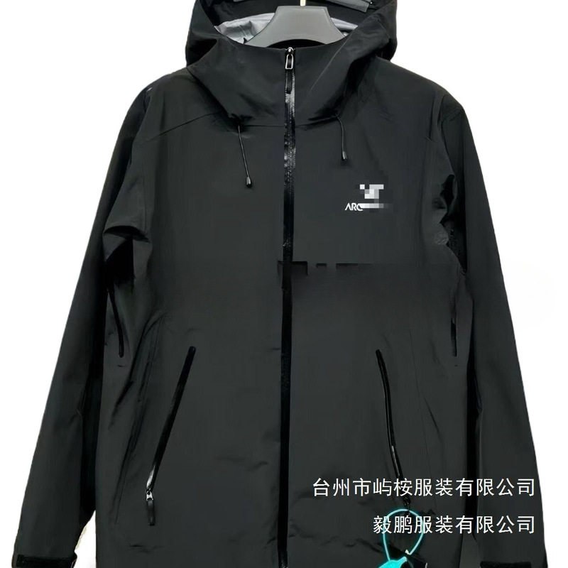 Pure Bird】Hardshell Embroidered Thin Jacket with Complete Tags for Outdoor Travel, Hiking, Hooded, Waterproof, Wholesale