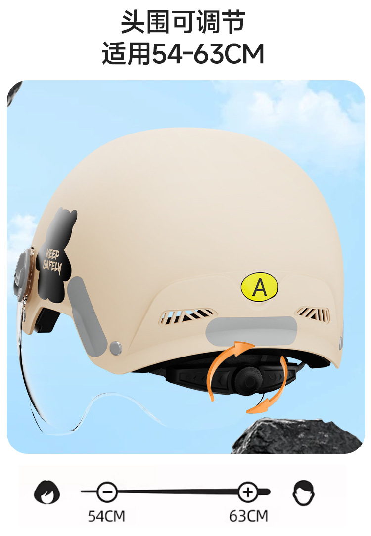Men's and women's summer sun protection half-face helmets for electric bikes, manufacturer wholesale, new national standard 3C electric vehicle and motorcycle helmets