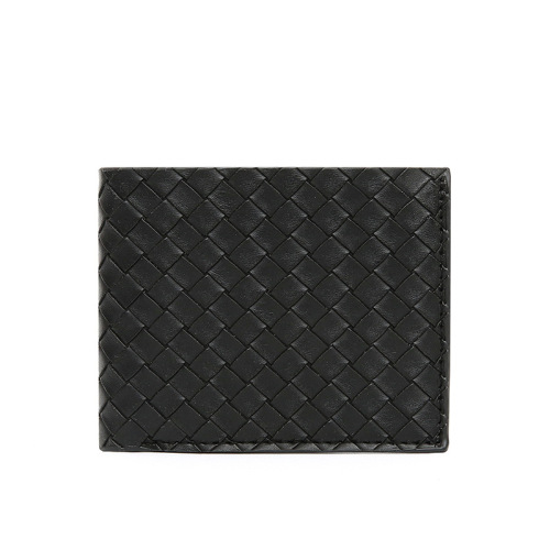 New  men's braided short wallet coin purse card holder gift wallet comfortable texture multi-card slot wallet