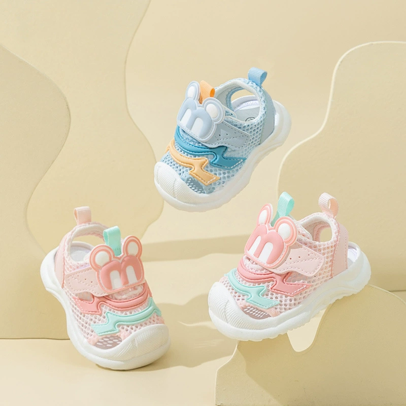 Детские сандалии Летняя голова анти-пинать Детские сандалии женские ходоки сандалии мужские нескользящие мягкие подошвы детские ключевые ботинки оптом