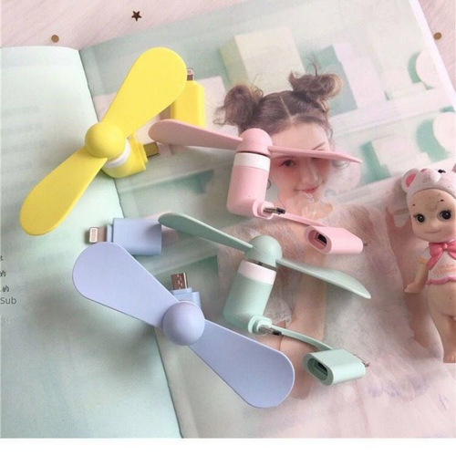 USB Phone Small Fan Summer Lazy Person Mini Fan Apple Android Type-C Fan
