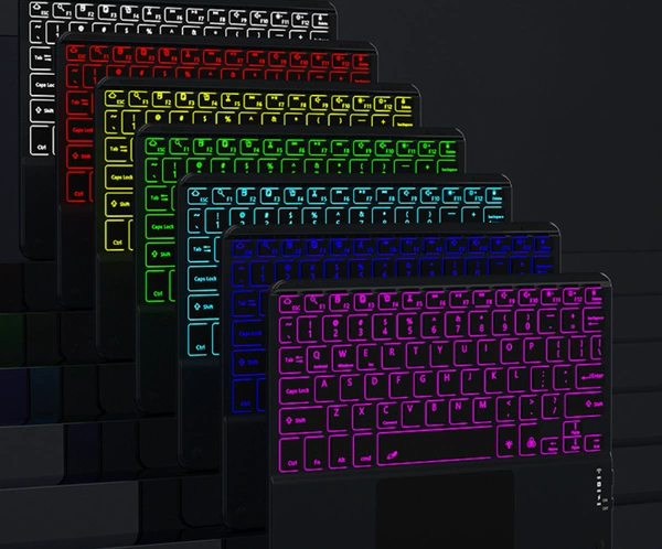 360 rotation ★ square backlight touch keyboard