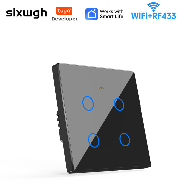 涂鸦WiFi智能开关家用智能无线控制面板alexa语音玻璃触摸开关|undefined