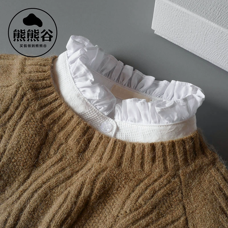 С Demi-season false collar, универсальный свитер, толстовка, рубашка