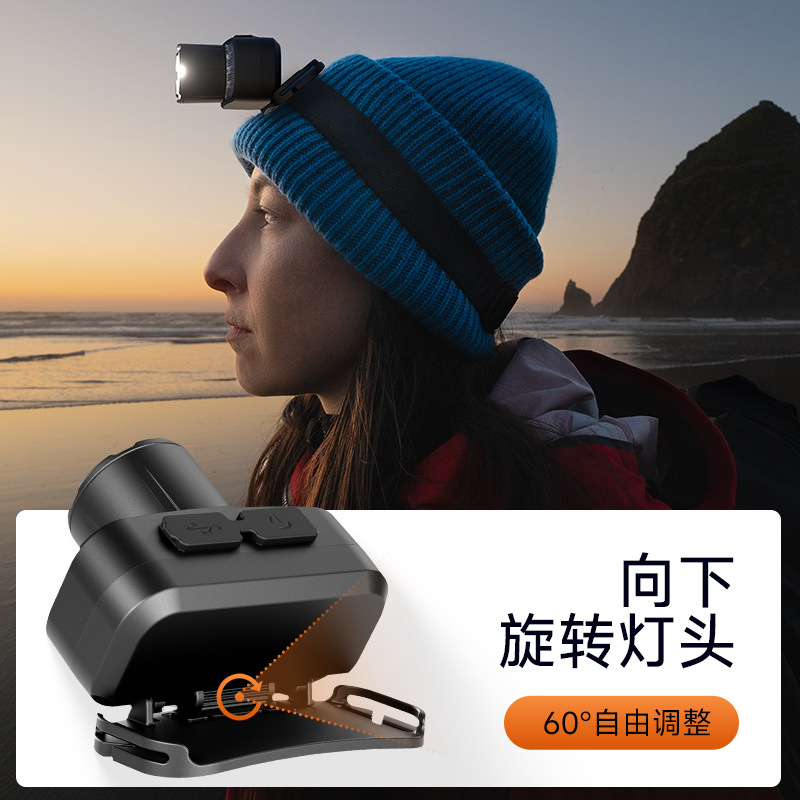 Shenfuo zoom al aire libre faro de emisión remota carga de luz alta roja rotación alarma zoom led lámpara de mina impermeable