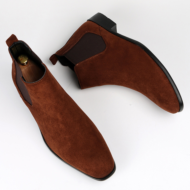 Men's Chelsea Boots Small Square Toe Men's Shoes All-match Fashion Men's Ankle Boots Men's Chelsea Boots Small Square Toe Men's Shoes All-match Fashion Men's Ankle Boots