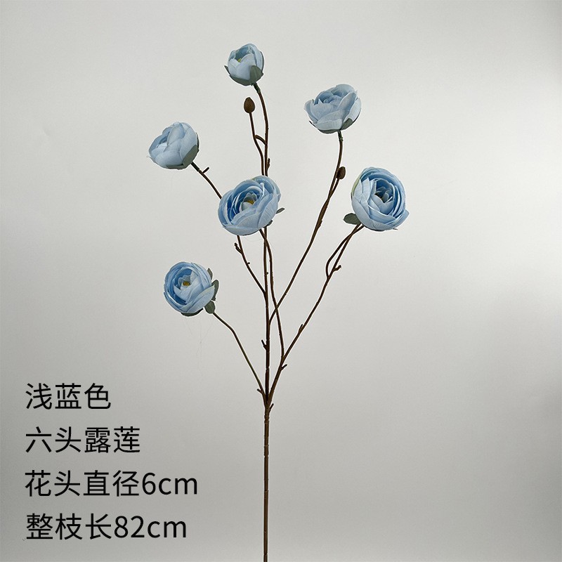 Flor azul cielo flor de bodas flor de seda flor de bodas flor de decoración de flor de vestíbulo flor de techo suave