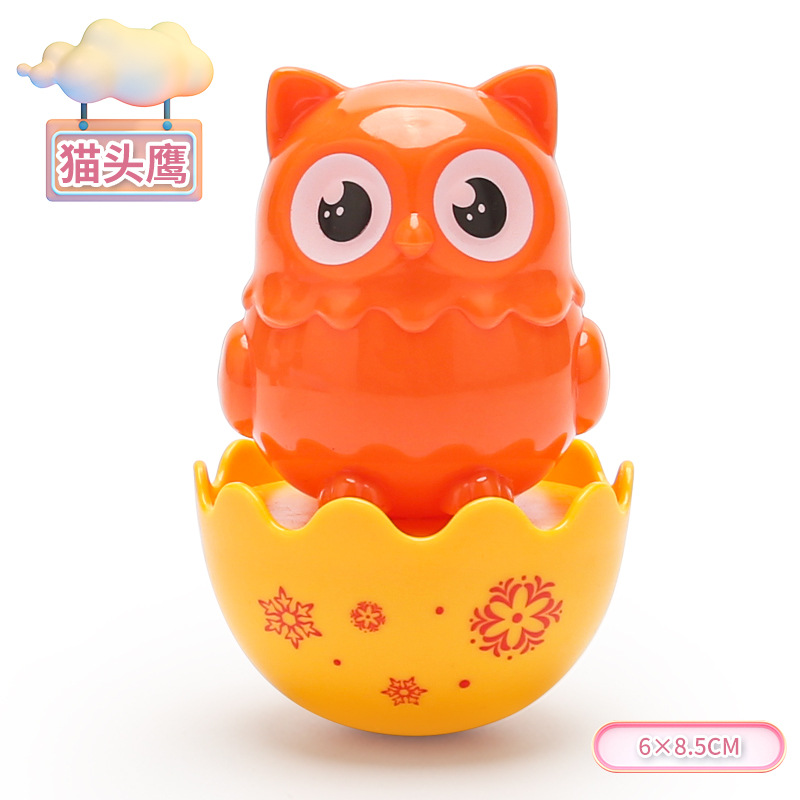 Cross-border Newborn Tumbler Toy Baby Chicks Tease Cat Play Interactive Penguin Hand Rattle Early Education 0-3 Years Old
