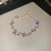 Серебристый, квадрат, розовый