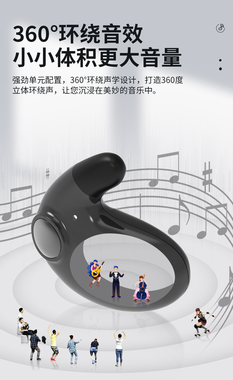 Cross-border private model MD538 wireless Bluetooth headphones sleep in-ear style X55 bestseller painless, direct supply from domestic factory pic 4
