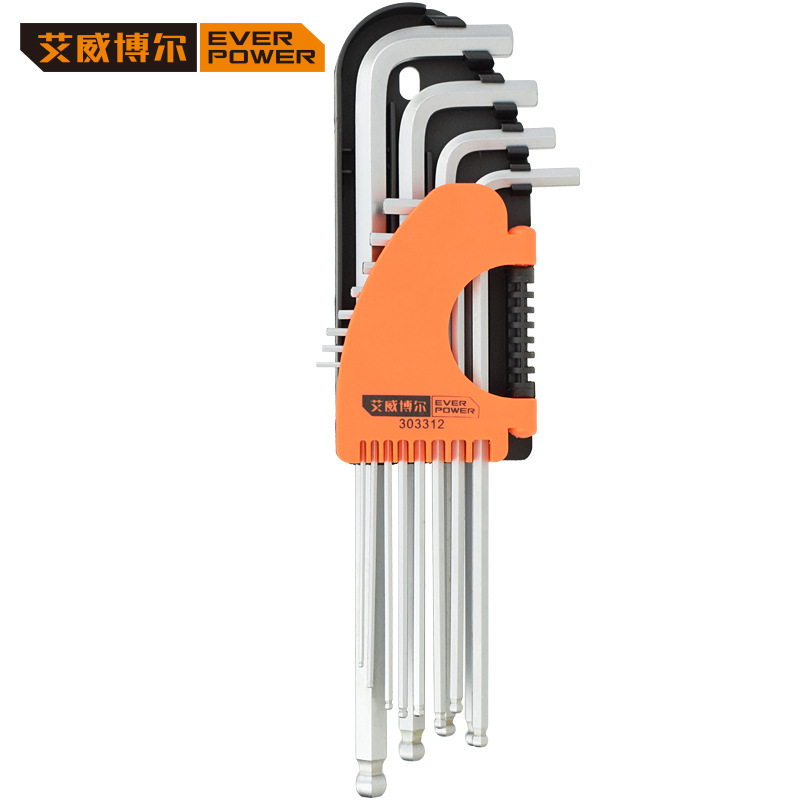 EVER POWER/艾威博尔 C系列12件套特长英制球头内六角 303312