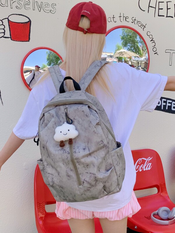 新しいレトロな絞り染めプリントバックパック、男子中学生、高校生、ランドセル、大学生旅行バッグ、学生バッグ、女性|undefined
