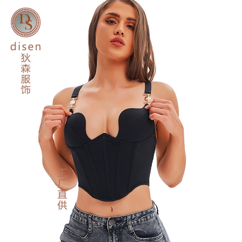 New Cross-border New Shell-shaped Chest Cup Clip Shoulder Strap Fishbone Waist Slim-fit Vest Shell-shaped Corset