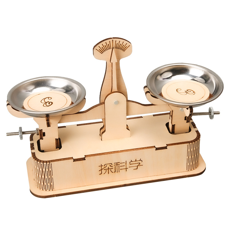 La Ciencia y la Tecnología pequeña bandeja de producción Escala de equilibrio kindergarten estudiantes de escuela primaria hecho a mano Curso de bricolaje experimental material de juguete de enseñanza paquete