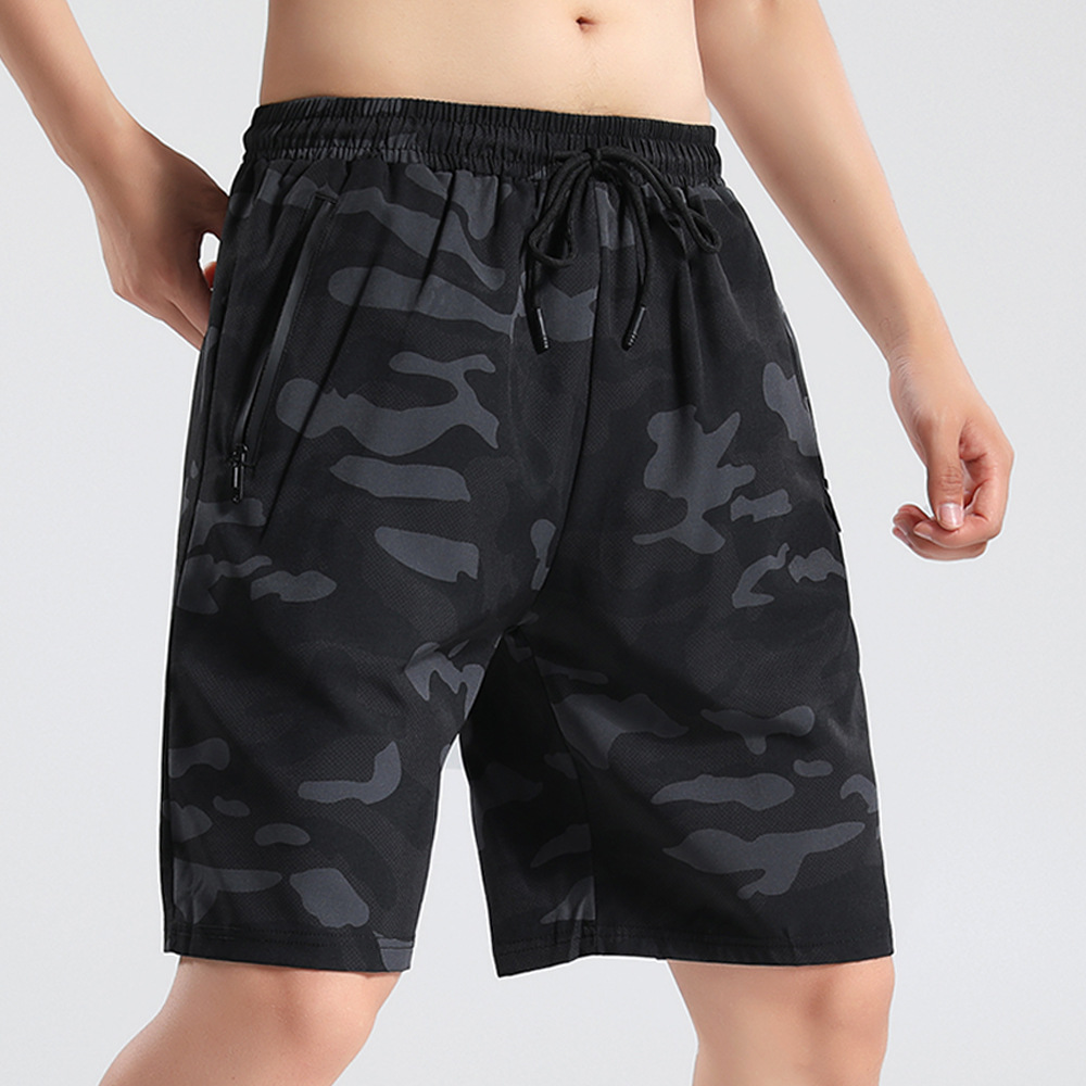 Deportes de verano para hombres que ejecutan pantalones cortos de secado rápido fitness quinto pantalones tejidos elásticos de cuatro lados Procesamiento de comercio exterior pantalones cortos Casuales