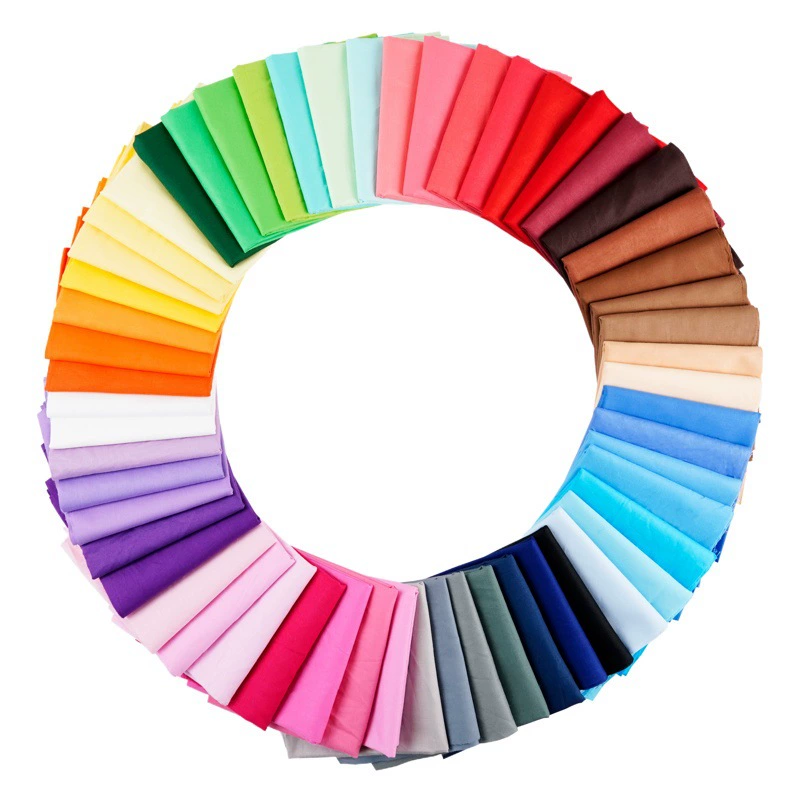 7 Цвет Саржа Сплошной Цвет Ткани Хлопок Пэчворк Группа Ручной Работы DIY Чистый Хлопок Однотонный Напечатано Ткань