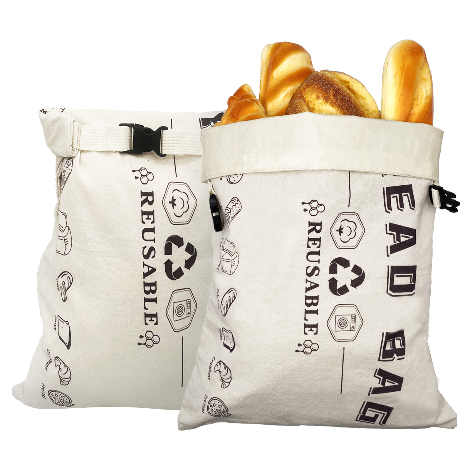 蜂蜡面包袋亚麻保鲜袋天然环保食品级袋跨境面包酸面团重复储存袋