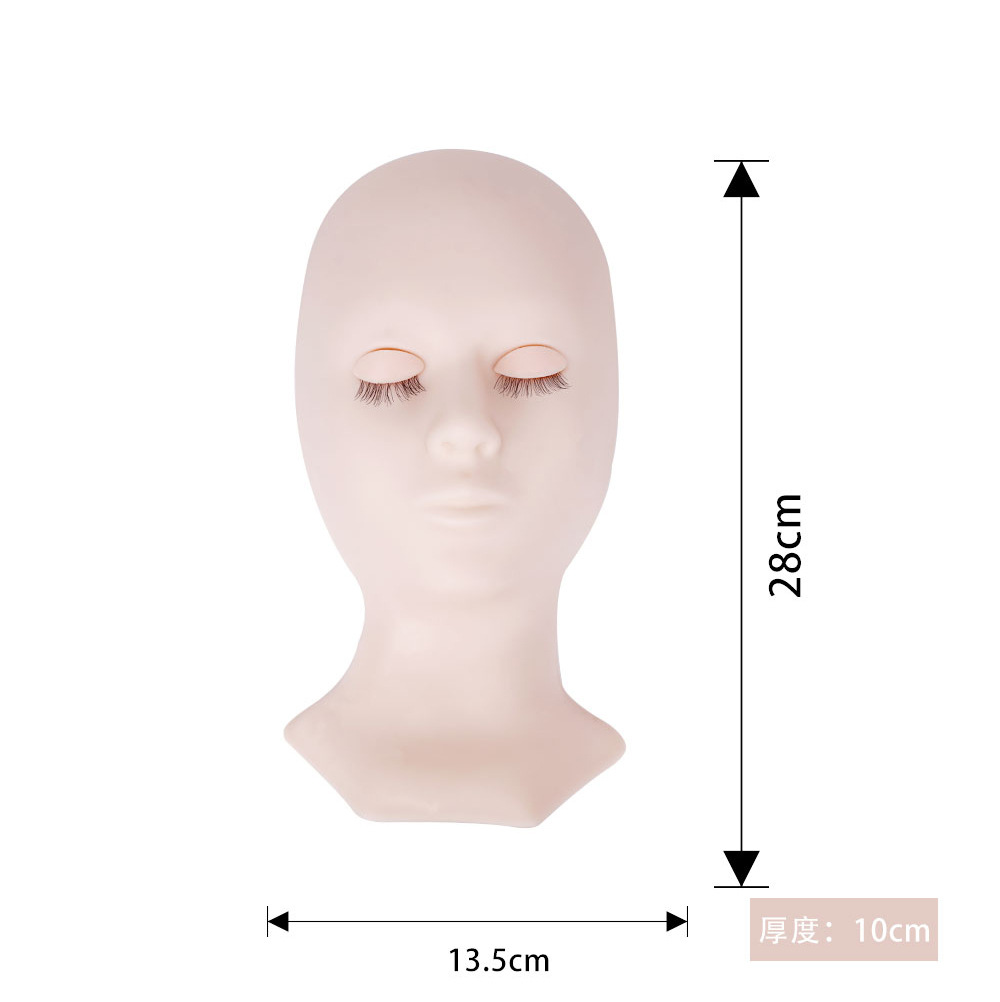 Molde de cabeza de entrenamiento con pestañas cabeza desmontable molde injerto pestañas reemplazable párpado práctica cabeza modelo pestañas cabeza