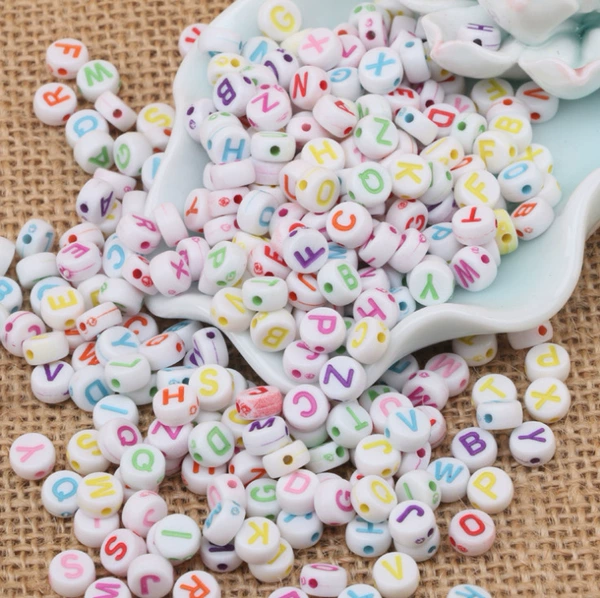 Baiye colorful letter letter bead mixed color