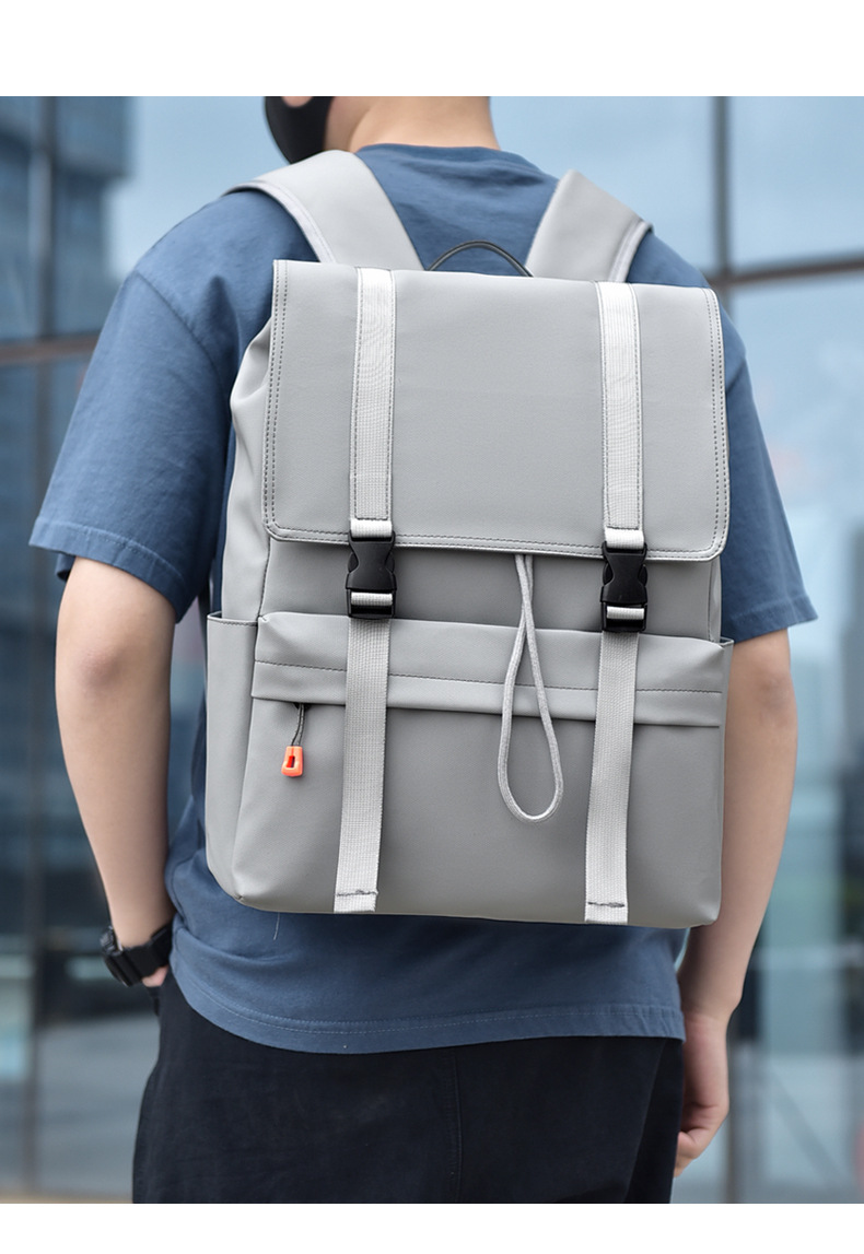 Solid Color Daily School Backpack Functional Backpack display picture 3