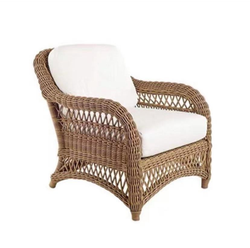 Sofá de vid al aire libre nórdico patio terraza jardín terraza residencial hotel balcón villa zona de ocio con sofá de alta gama