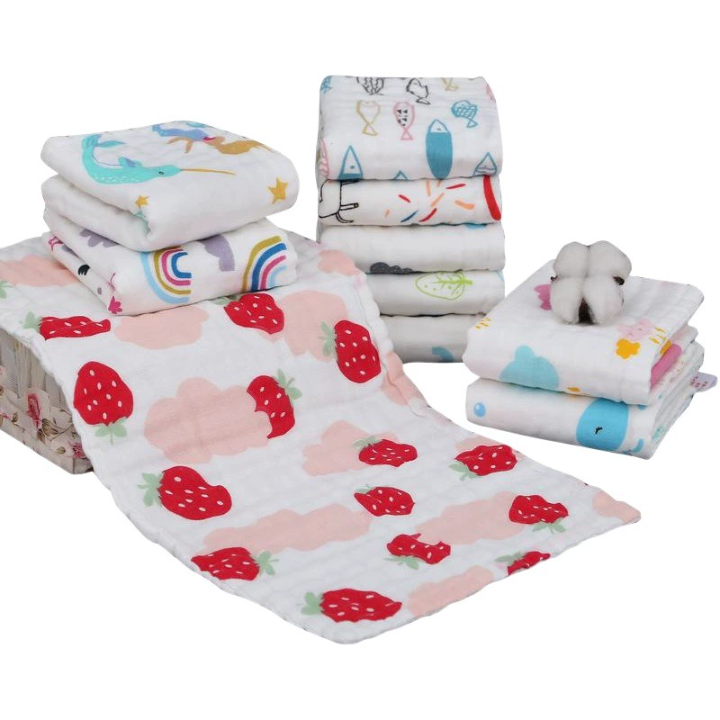 Детское полотенце Шестислойное хлопковое квадратное полотенце 6-слойное марлевое полотенце