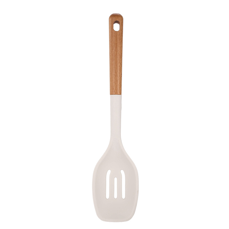 Nórdico color de silicona set de cocina sopa de sopa de cocina antiadherente para pala para fritar verduras casera sopa de cocina set de cucharas