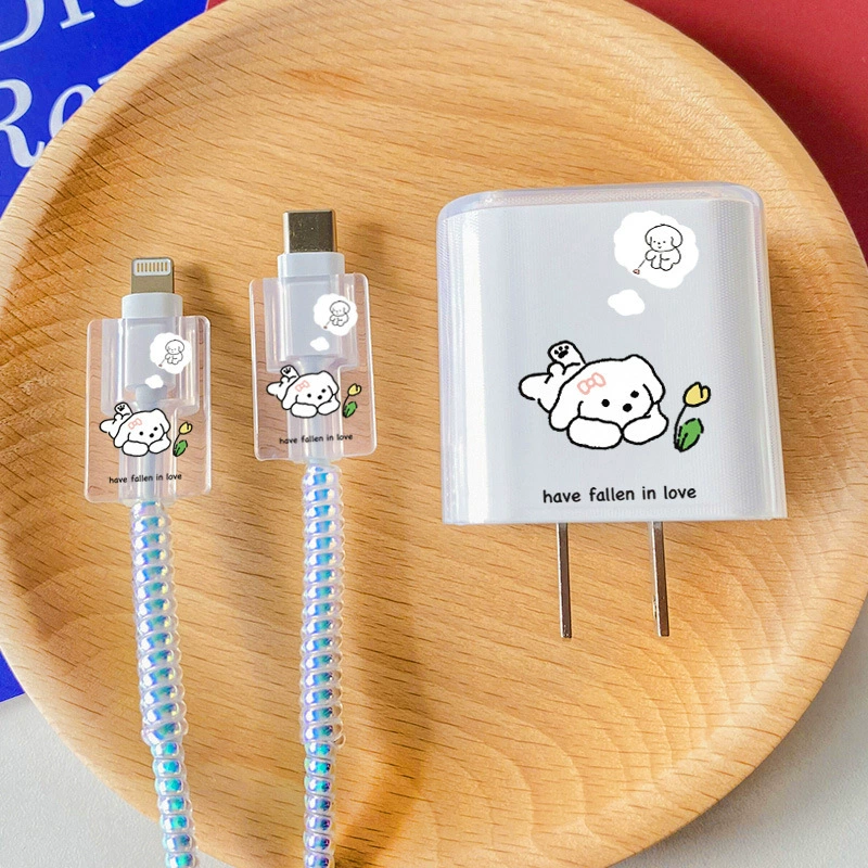 Защитная крышка Love apple зарядного устройства 20W мягкая оболочка подходит для 13promax кабель данных анти-скидка