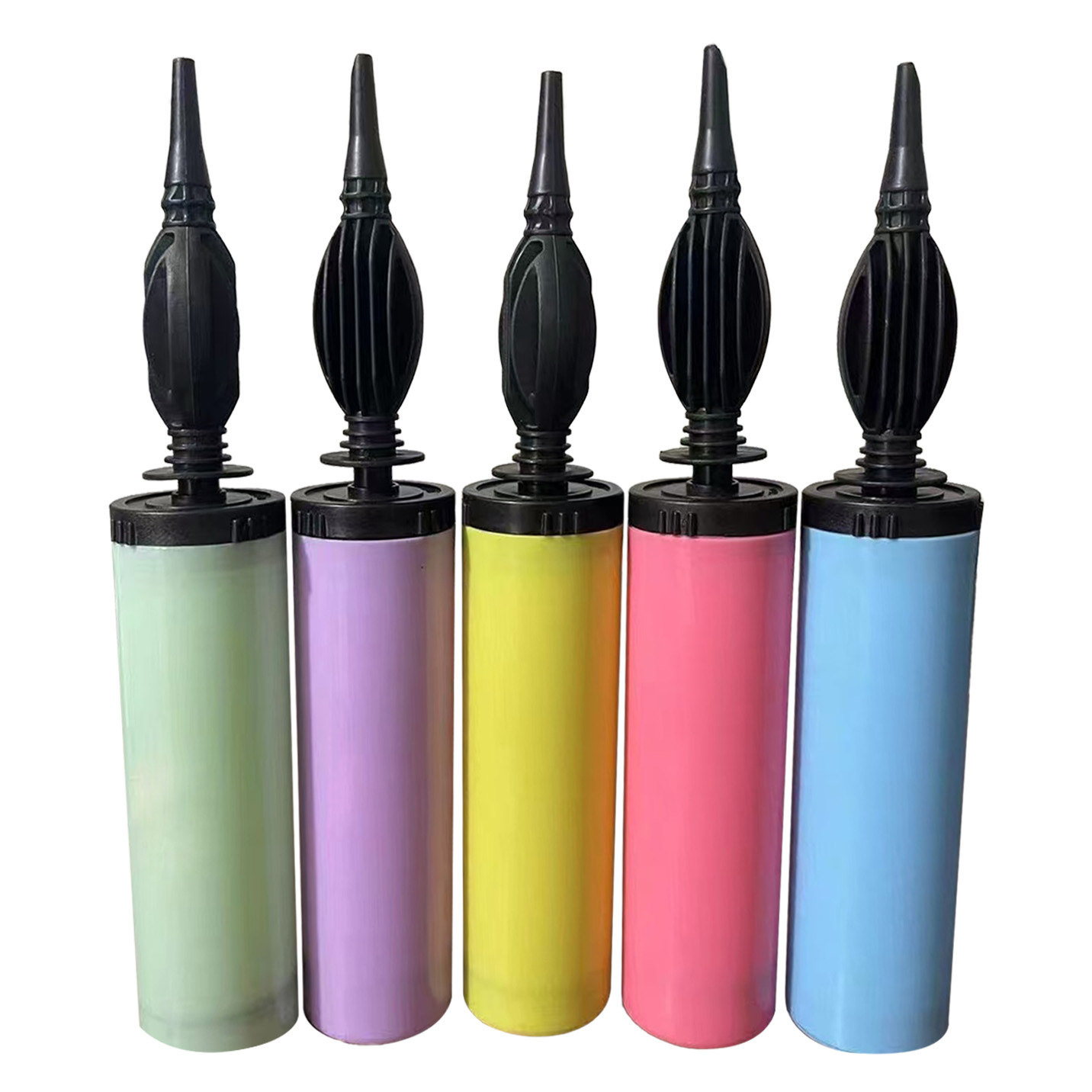 Bomba de aire de globo de mano compacta portátil macarón bomba de aire mini herramienta de inflación