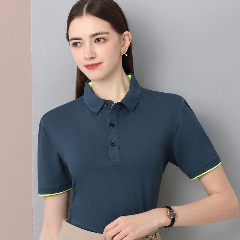 Быстросохнущая футболка с вышитым на заказ логотипом рекламная культурная рубашка воротник поло спортивный фитнес быстросохнущая летняя футболка с короткими рукавами