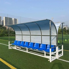 サッカー場の補欠席8席移動式サッカー防護棚選手の補欠席のコーチ用防護棚