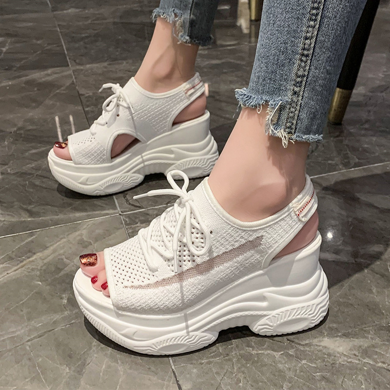 Summer polyurethane sandals wedge heel