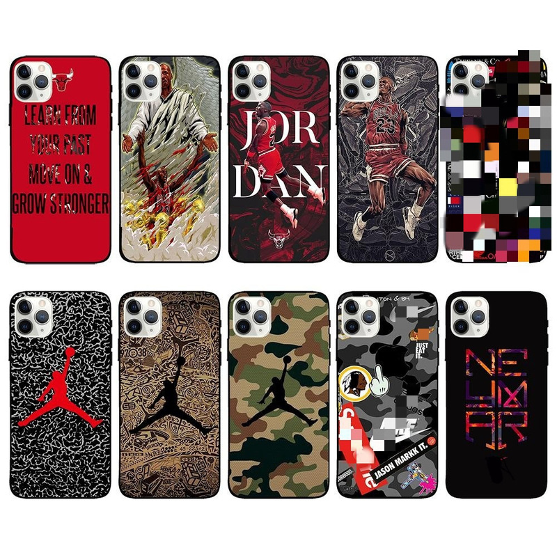 Trendy Men's Anti-Fingerprint Jordan Nba Case Suitable for Apple 16 Oppo iPhone 14 Phone Case 13 Men's Soft Case