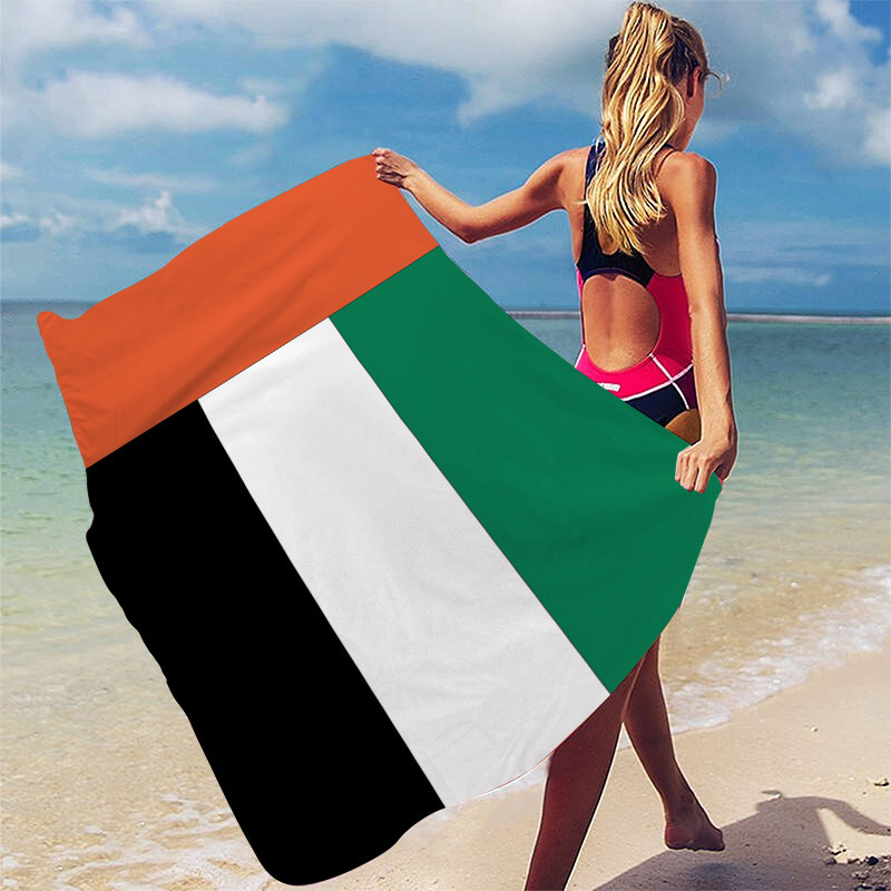 Toalla de baño Nueva serie Toalla de playa de viaje creativo conmemorativo impresión protector solar chal Toalla de secado rápido soporte dibujo