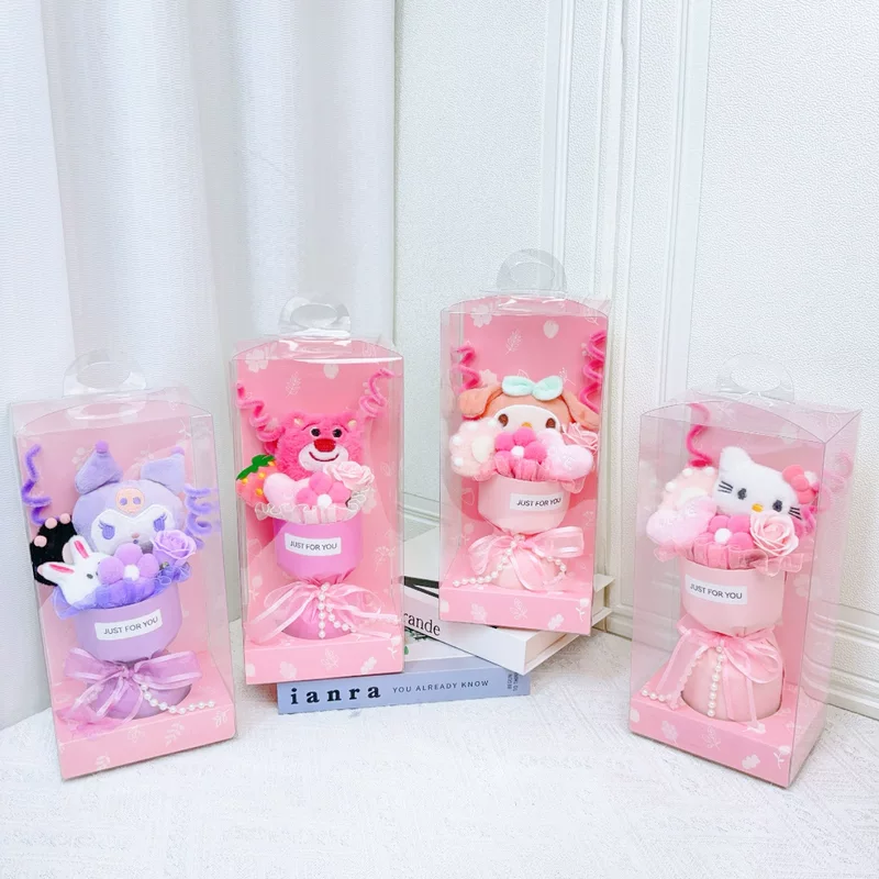 Hello Kitty, кукла, реалистичная подарочная коробка, букет, розы