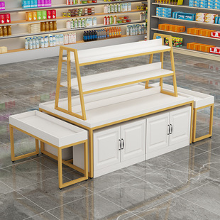 Convenience store pile shelf display shelf clothing store multi-layer products Zhongdao display shelf supermarket Zhongdao cabinet display stand