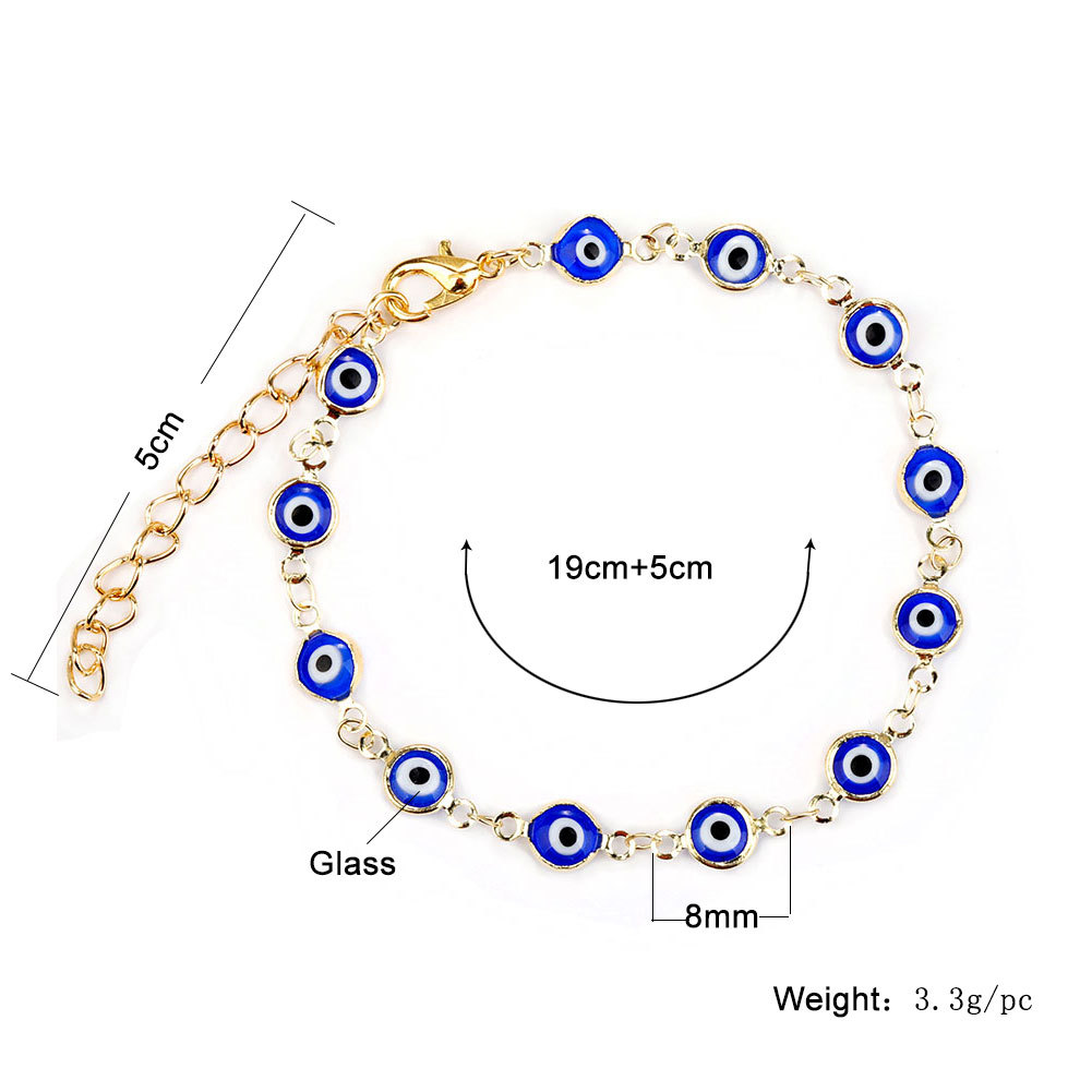 Ethnic Style Eye Resin Copper Plating Bracelets 1 Piece