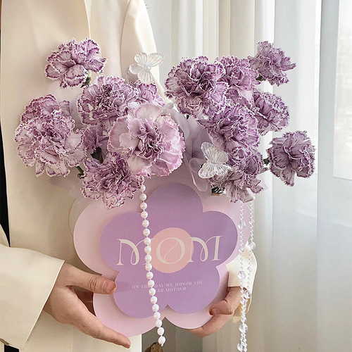 Mother's Day 3-pack three-dimensional flower box carnation gift box bouquet flower arrangement box creative gift for mom wholesale