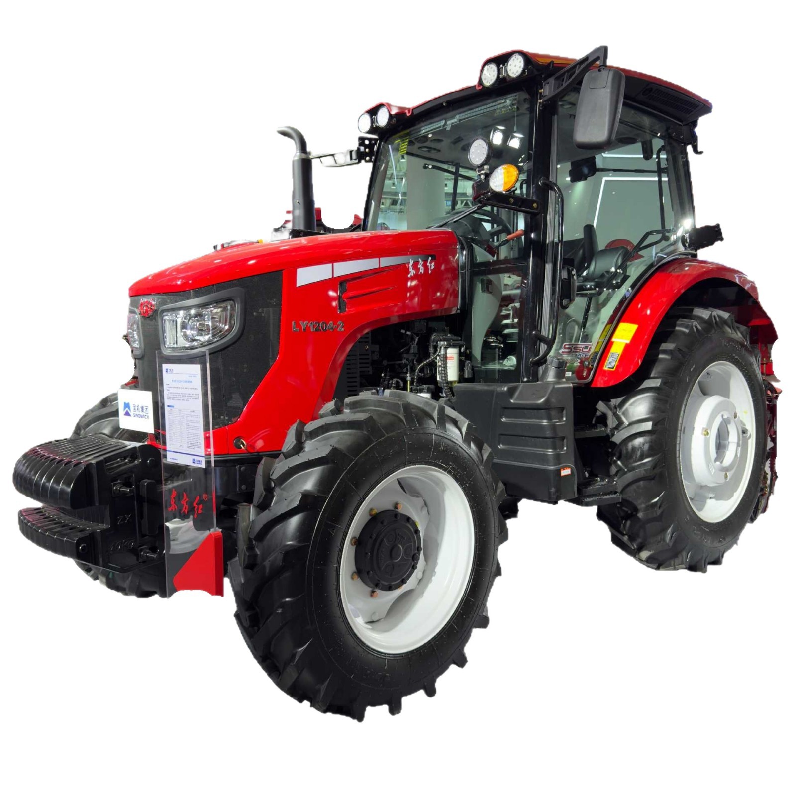Dongfanghong LY1204 tractor de cuatro ruedas y cuatro tracciones motrices para aumentar el puente trasero de la agricultura, agua y sequía