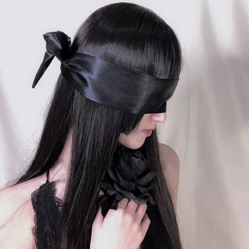 SM seda juegos sexuales de cinta de cinta de sombreado colorido máscaras de ojos de mano ligada coqueteo accesorios de seda image 5