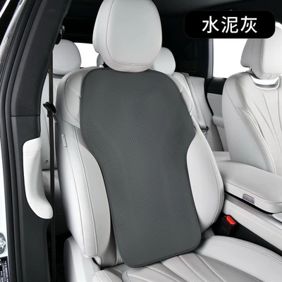 Integrated Leg Rest, Perforated Leather, Universal Seat cushion, seat cover - backrest-cement-gray