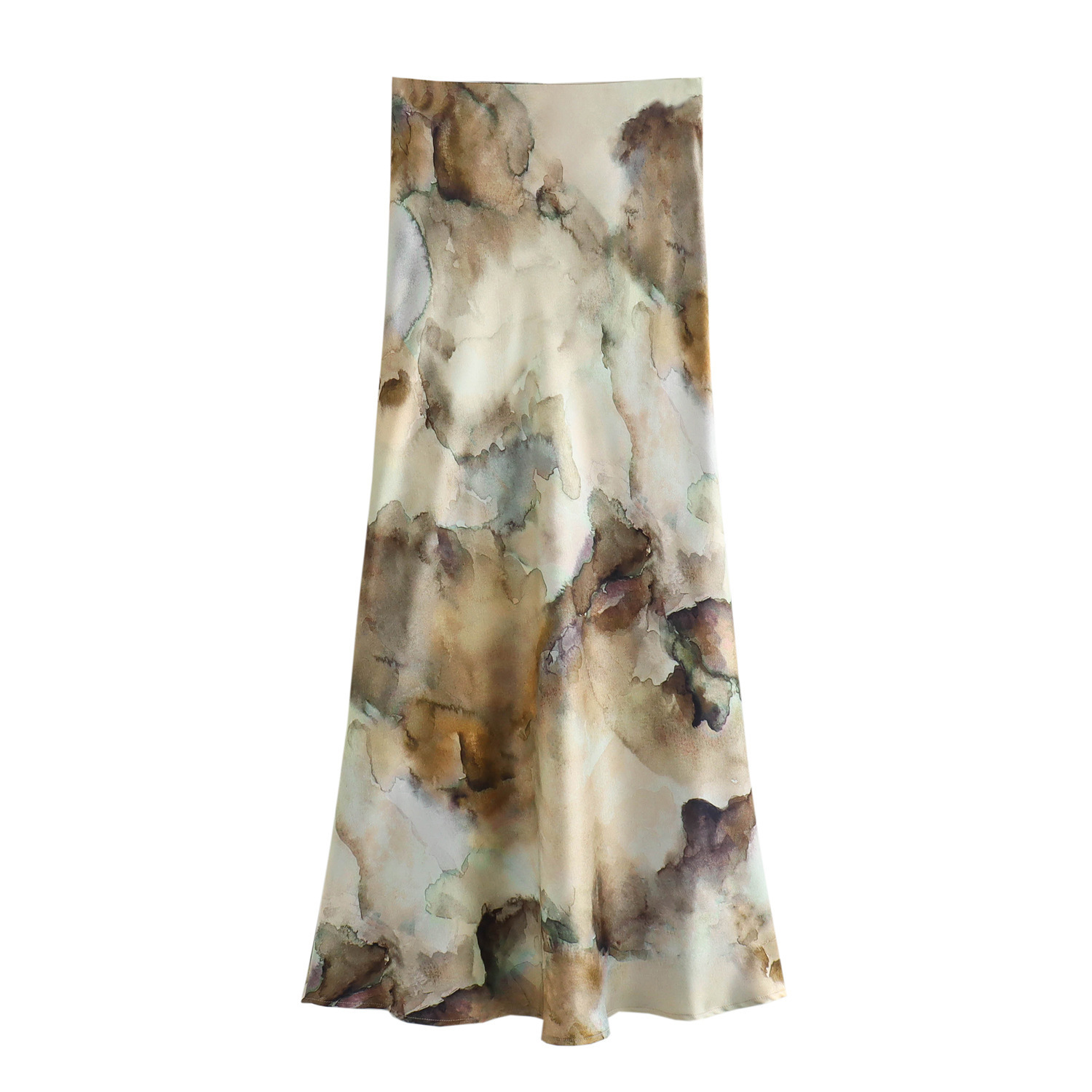 182g Weight Long Sleeve Sleeve Length Satin Fabric Type Skirt Co-ord Set Sets Type Casual, Holiday Occasion Shirt Collar Neckline Regular Fit Fit Type Tie Dye Pattern Spring, Autumn Season Women's Gender Printing, Button Design Elegant, Streetwear Style Casual Holiday Women's Elegant Streetwear Tie Dye Satin Printing Button Skirt Co-ord Set Skirt Sets 4