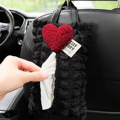 Sürətlər qutusu və əl tormozu başlıqları – Heart-Shaped Decorative Car Headrest and - short-plush-style-1-red-heart-hanging-tissue-box