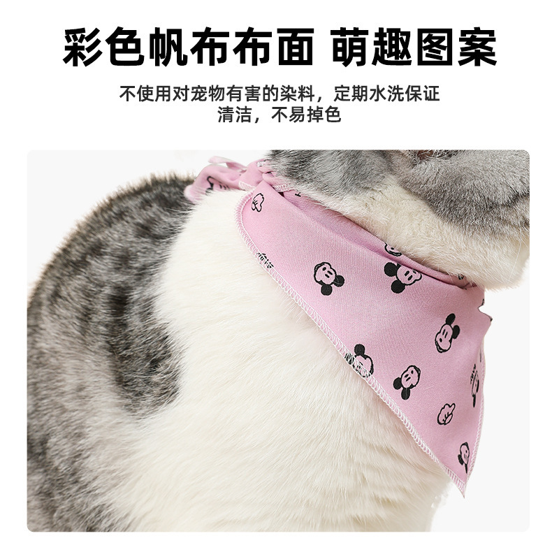 Toalla de saliva para mascotas transfronteriza Toalla triangular para gatos babero para perros estampado babero para gatos babero triangular para mascotas al por mayor
