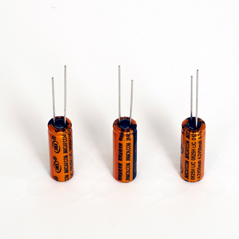 Solar Remote Control Supercapacitor 50Mah 4.2V 0825H 100F Lithium-Ion Capacitor