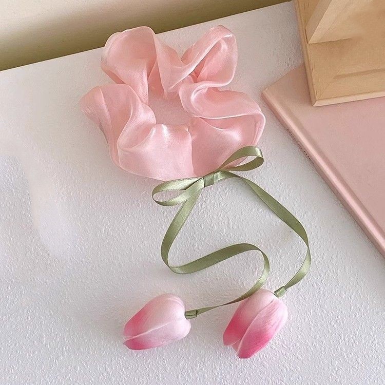 Women's Gender Sweet Women's Flower Tulips Hair Tie